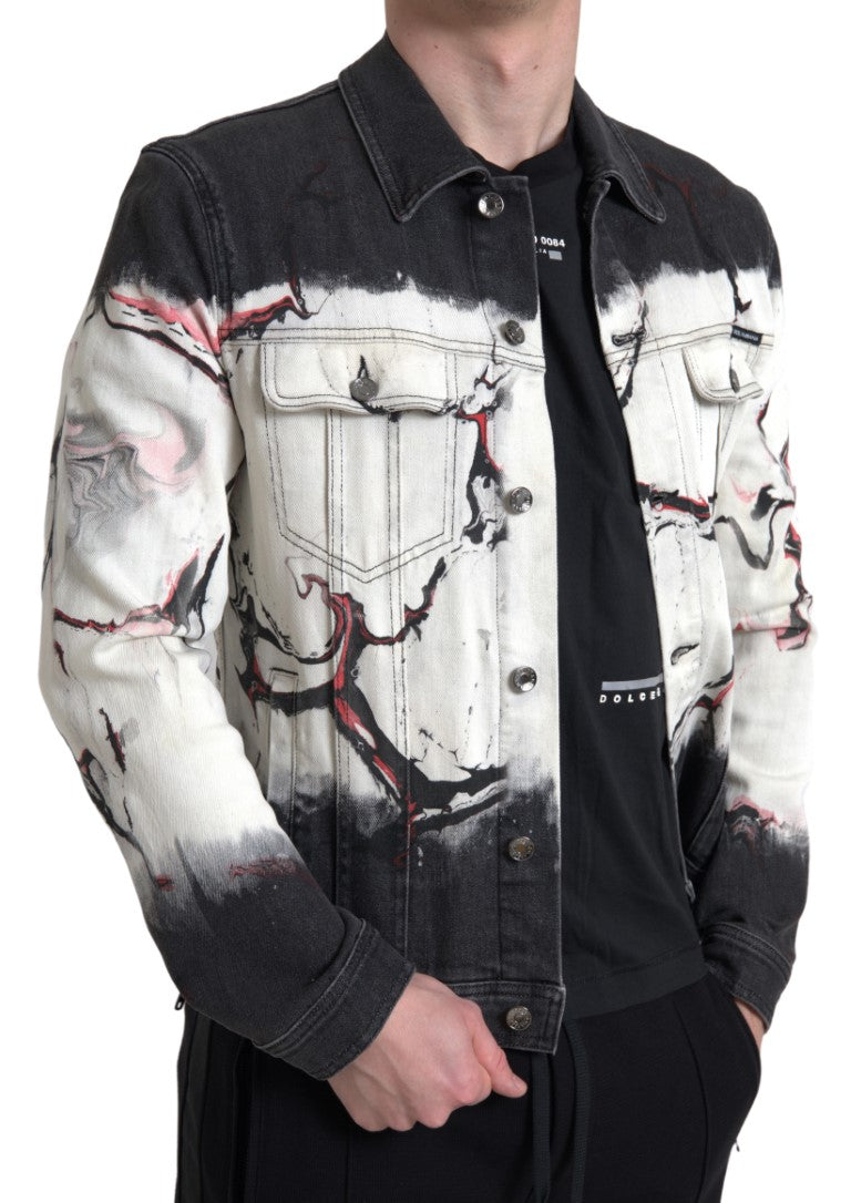 Veste en jean stretch multicolore en coton Dolce & Gabbana