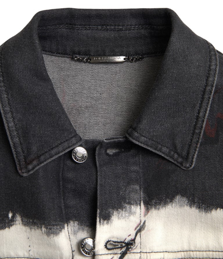 Veste en jean stretch multicolore en coton Dolce & Gabbana