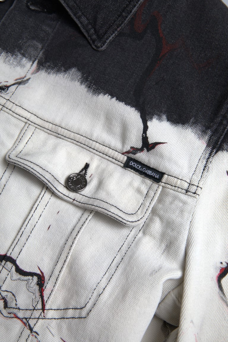 Veste en jean stretch multicolore en coton Dolce & Gabbana