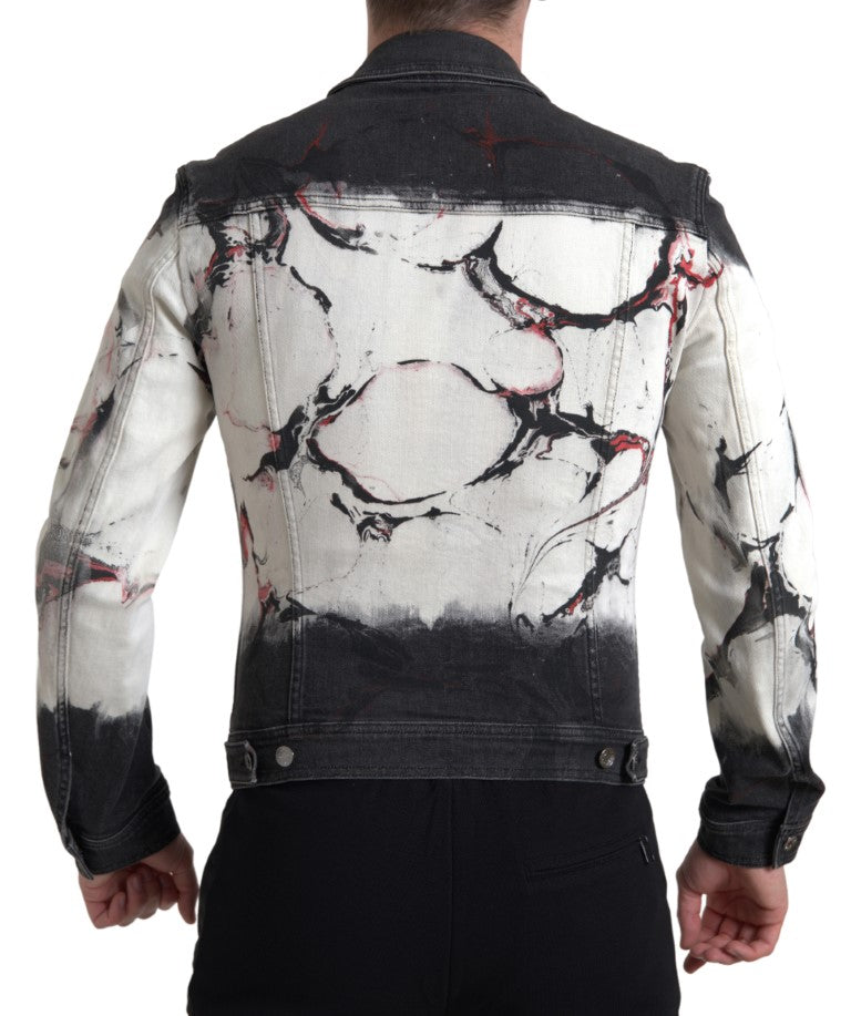 Veste en jean stretch multicolore en coton Dolce & Gabbana