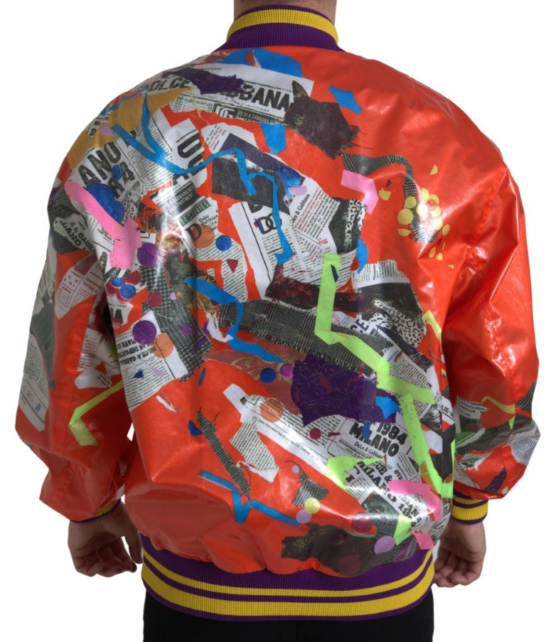 Dolce & Gabbana - Élégant blouson aviateur orange - Vêtements d'extérieur de luxe pour homme