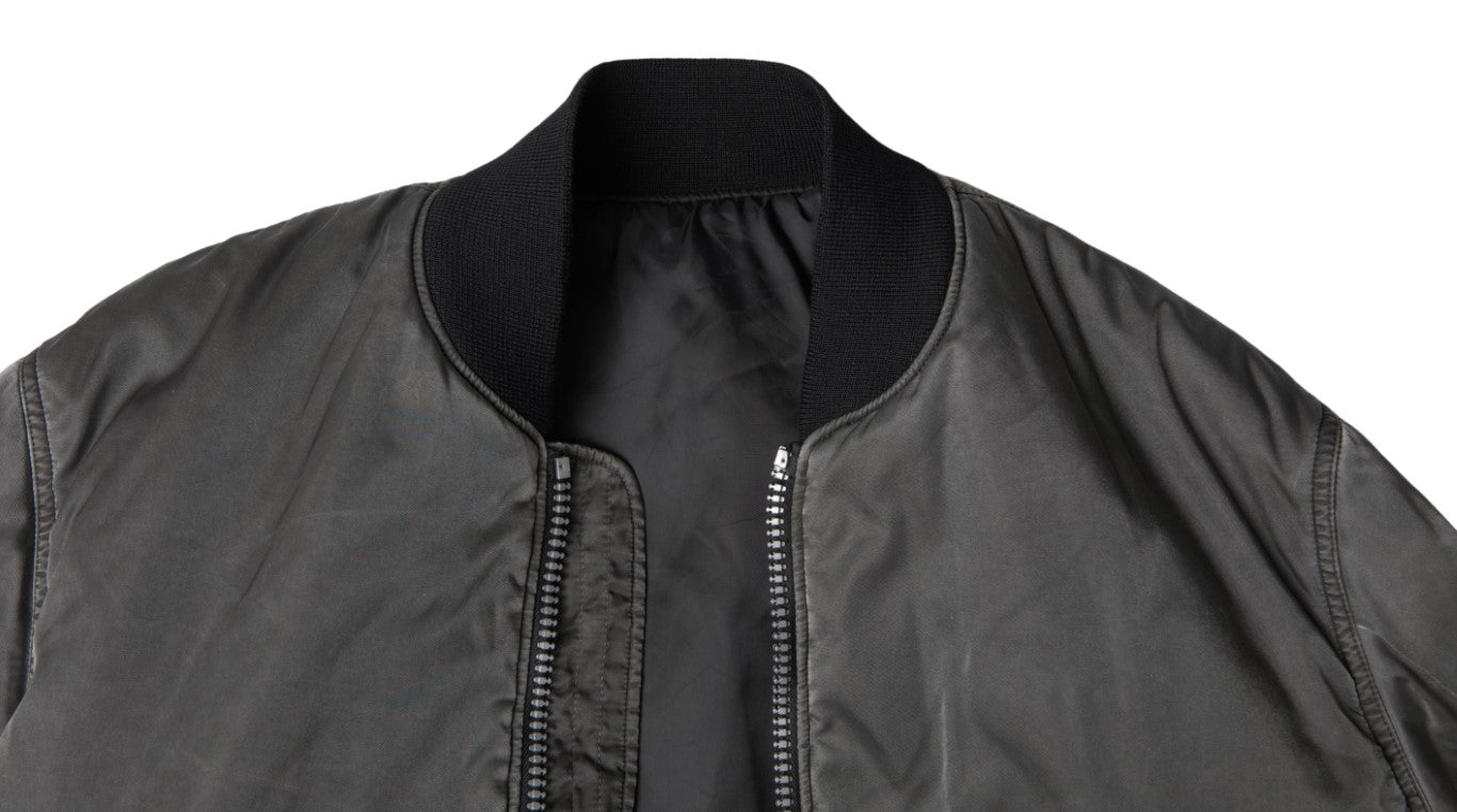 MM6 Maison Margiela Élégant blouson aviateur gris avec fermeture éclair intégrale