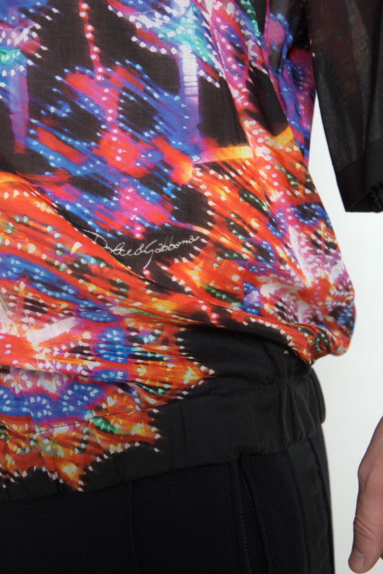 Dolce & Gabbana Polo en coton imprimé Luminarie multicolore