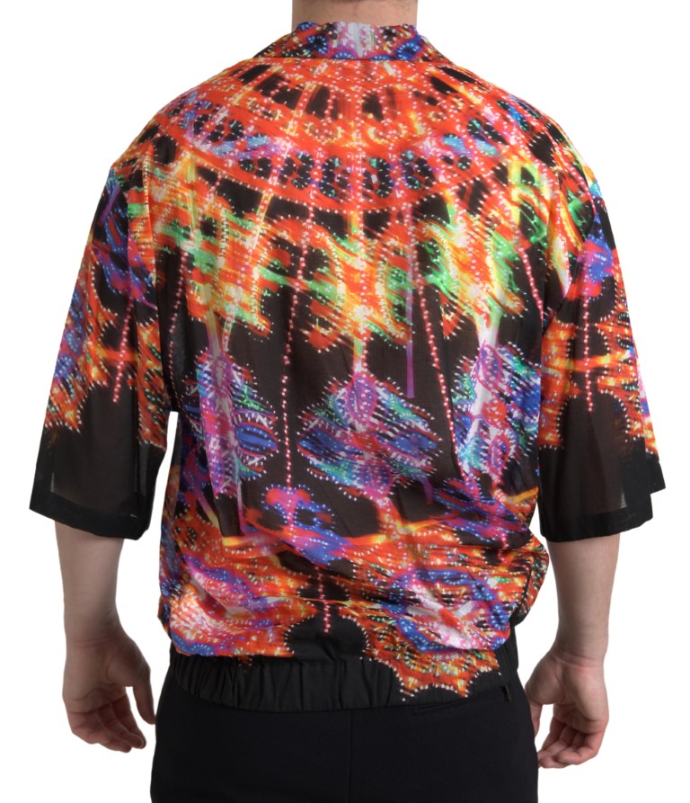 Dolce & Gabbana Polo en coton imprimé Luminarie multicolore
