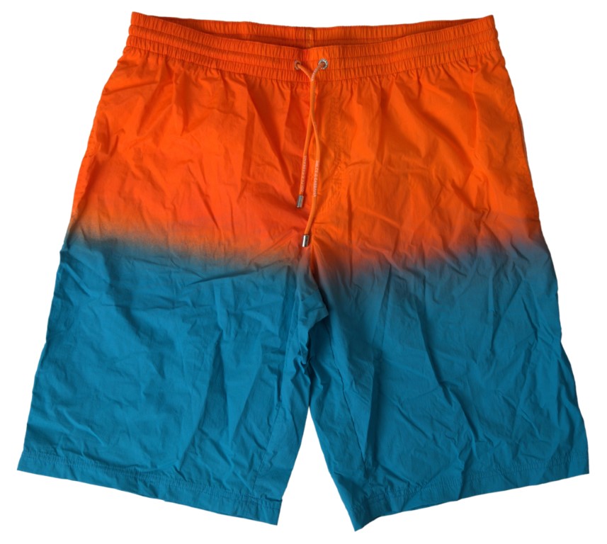 Short de bain effet dégradé Dolce & Gabbana en orange vif