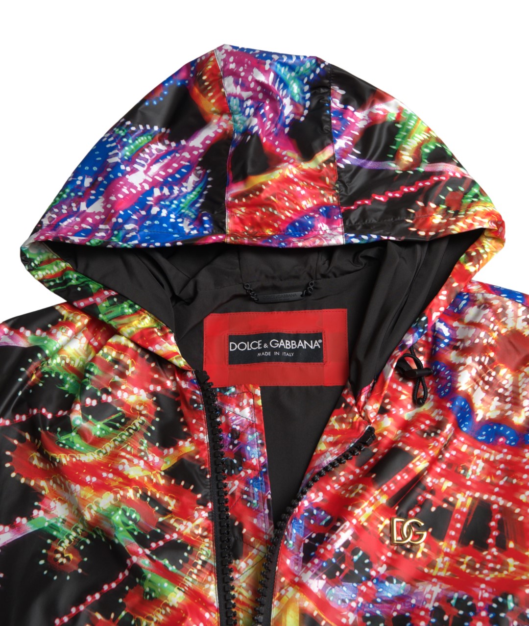 Pull à capuche zippé multicolore Dolce & Gabbana