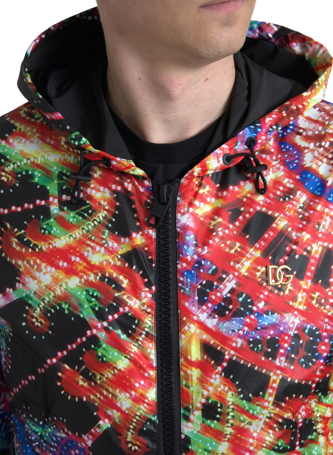 Pull à capuche zippé multicolore Dolce & Gabbana