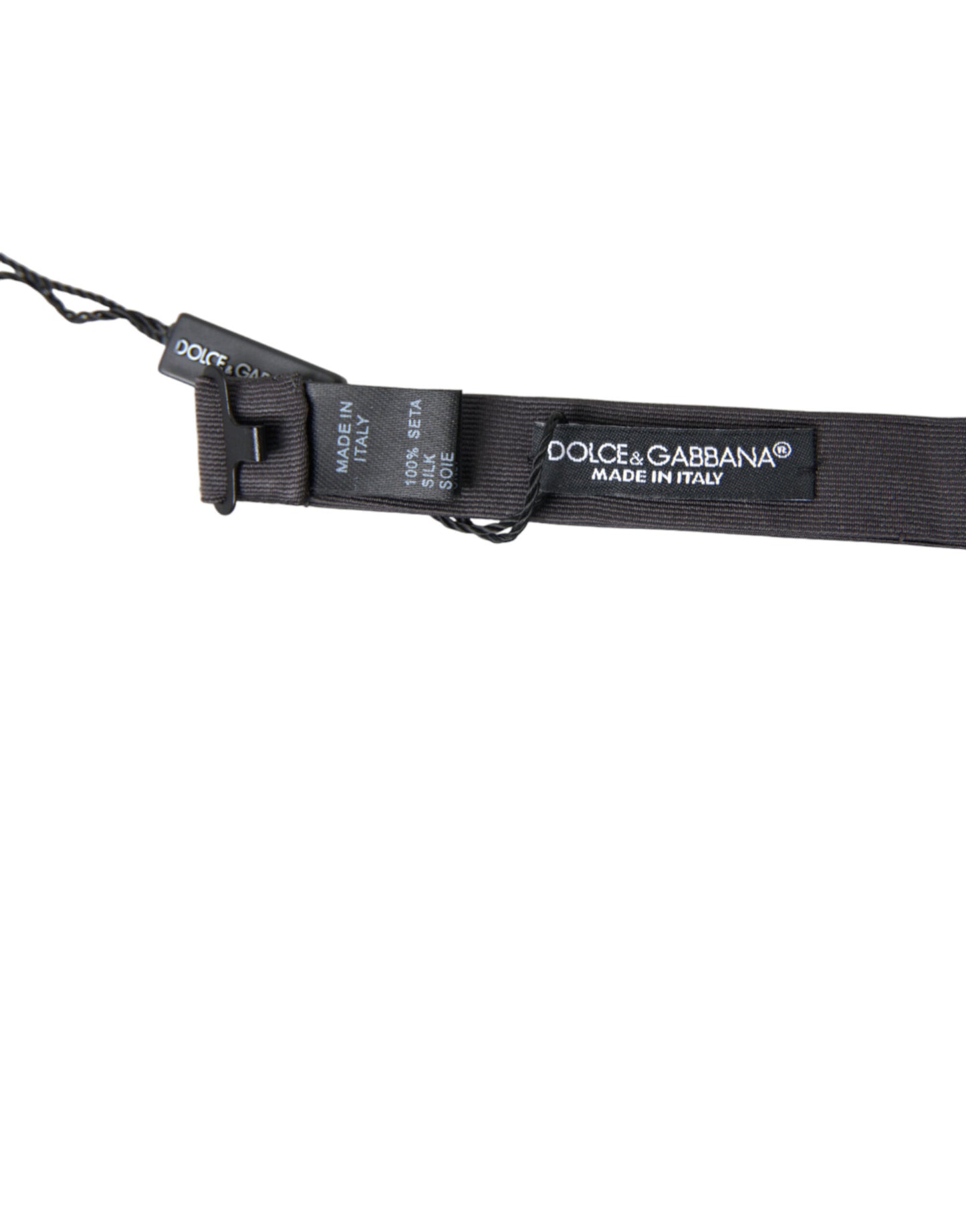 Nœud papillon élégant en soie gris foncé Dolce & Gabbana