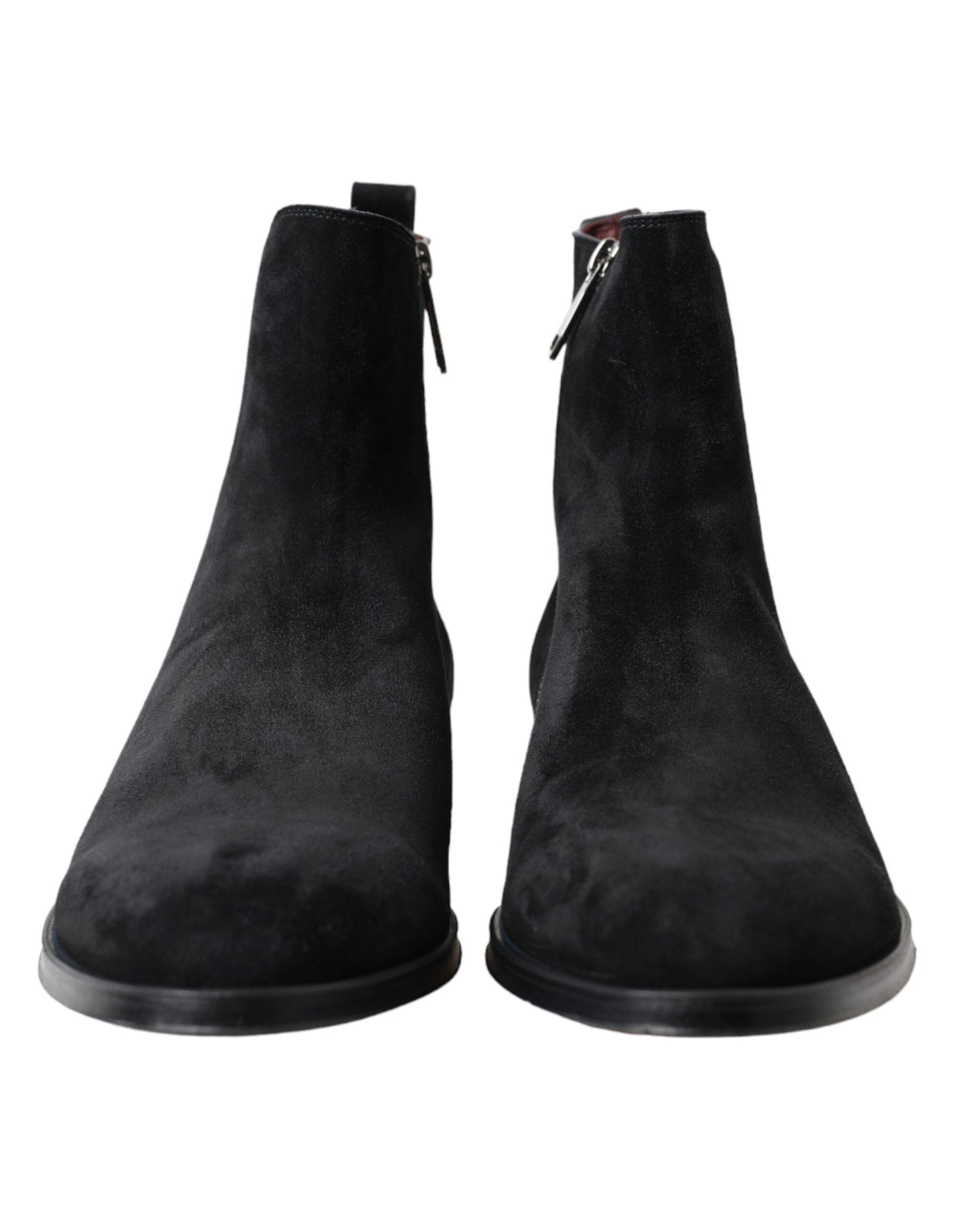 Bottes mi-mollet élégantes en velours noir Dolce & Gabbana