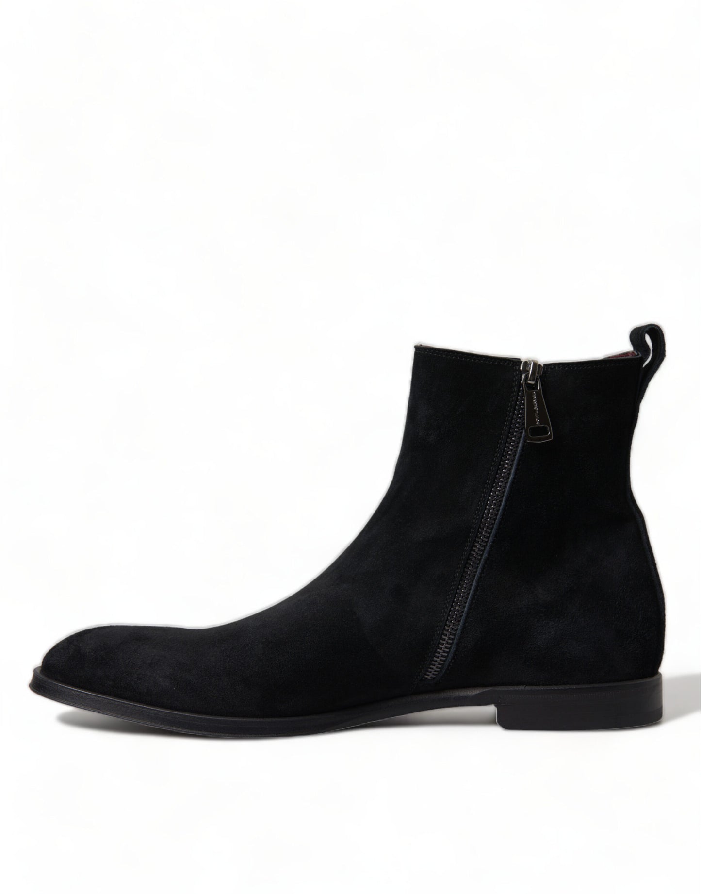 Bottes mi-mollet élégantes en velours noir Dolce & Gabbana