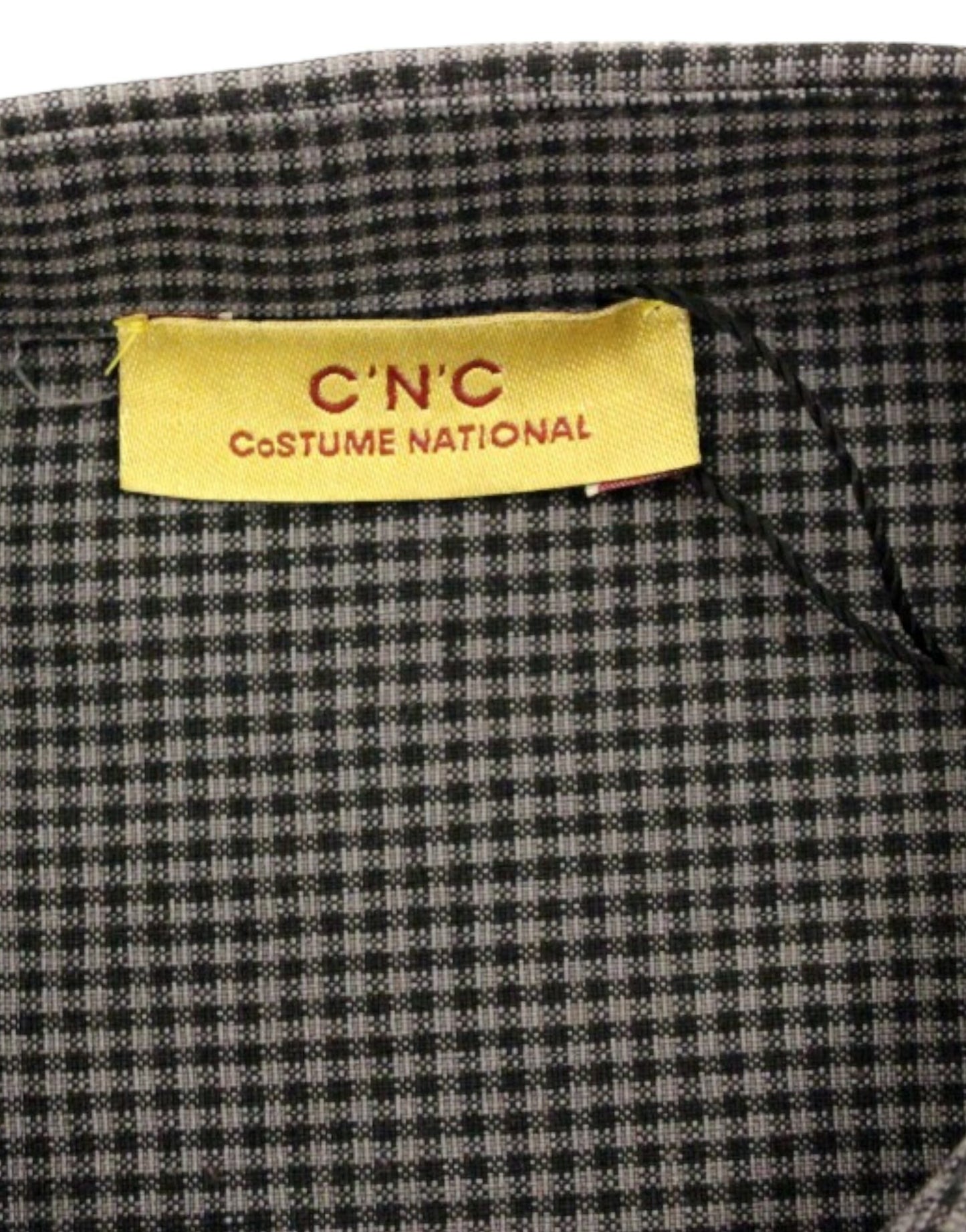 Chemise décontractée en lin mélangé gris à carreaux Costume National Chic