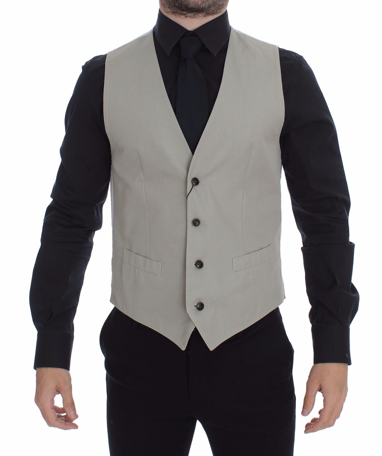Gilet simple boutonnage beige chic Dolce & Gabbana