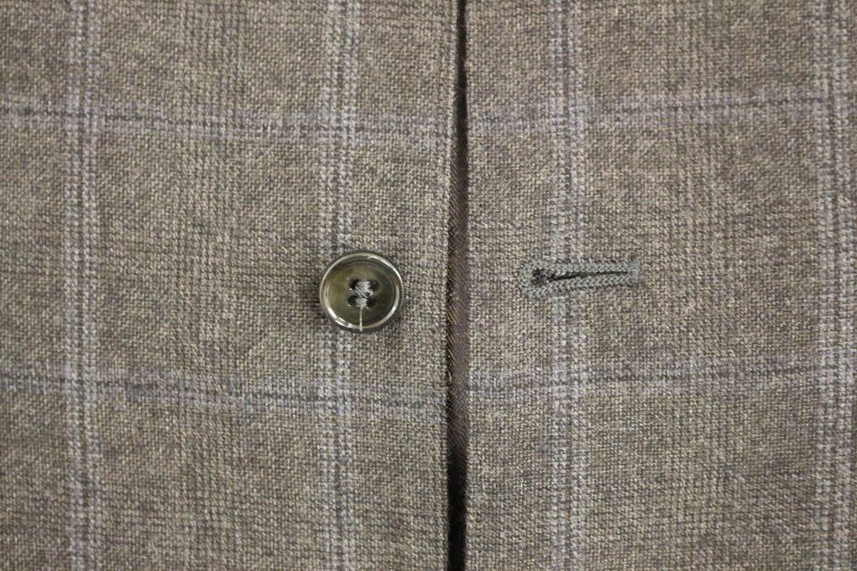 Dolce & Gabbana Brown Check Wool Single Breasted Cardigan