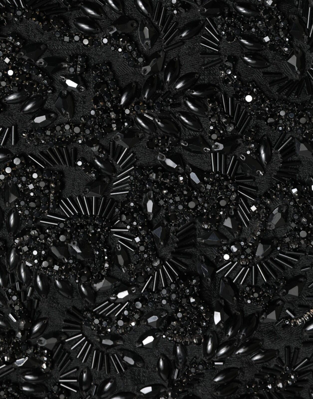 Jupe de défilé noire ornée de cristaux Dolce & Gabbana