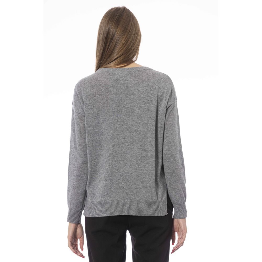 Baldinini Trend Gray Wool Women Sweater by Baldinini Trend