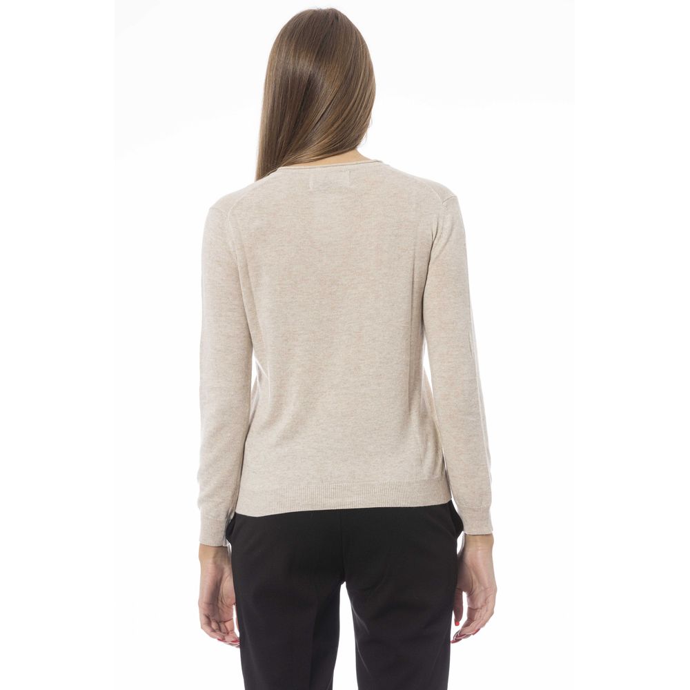 Baldinini Trend Beige Cashmere Women Sweater by Baldinini Trend