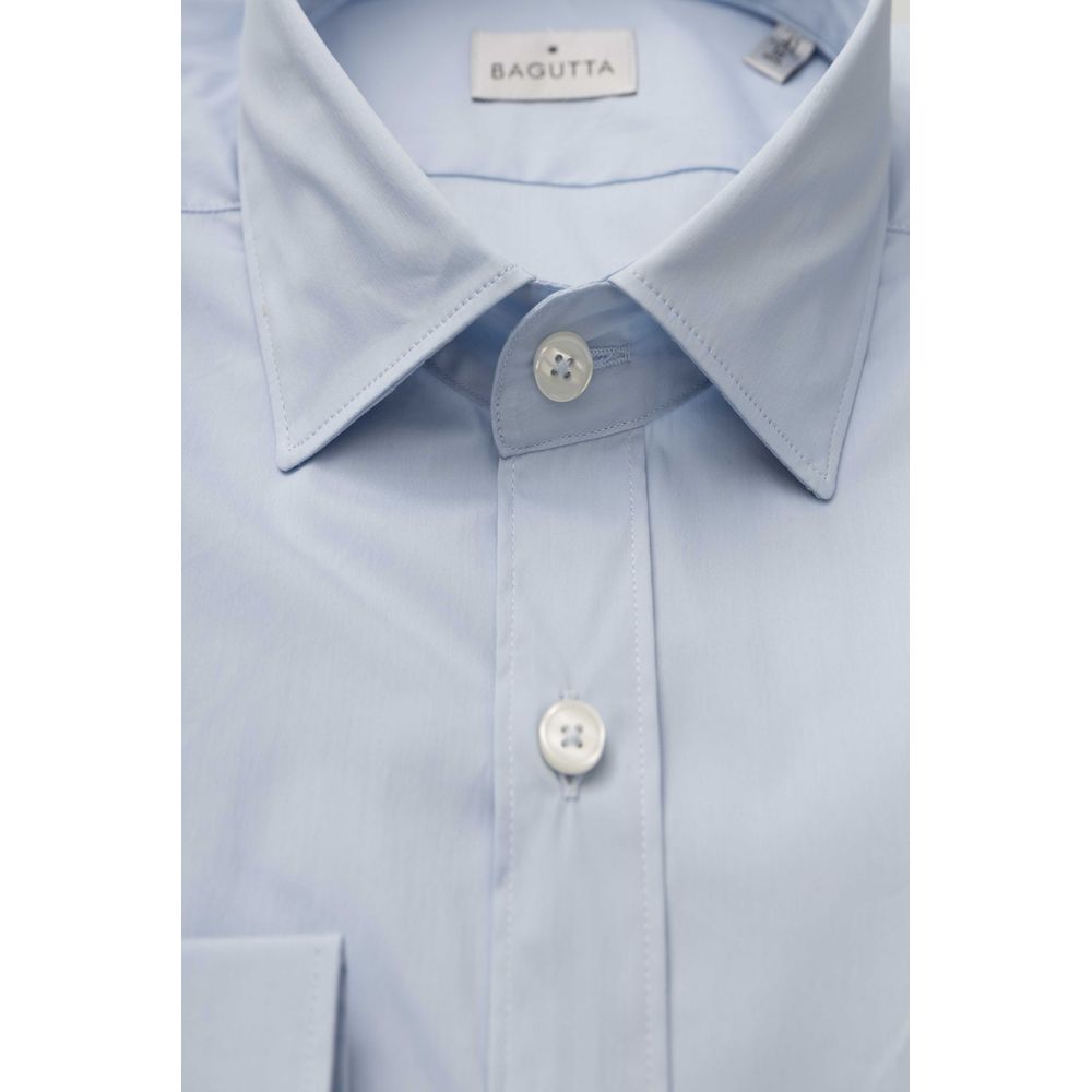 Bagutta Light Blue Cotton Men Shirt by Bagutta