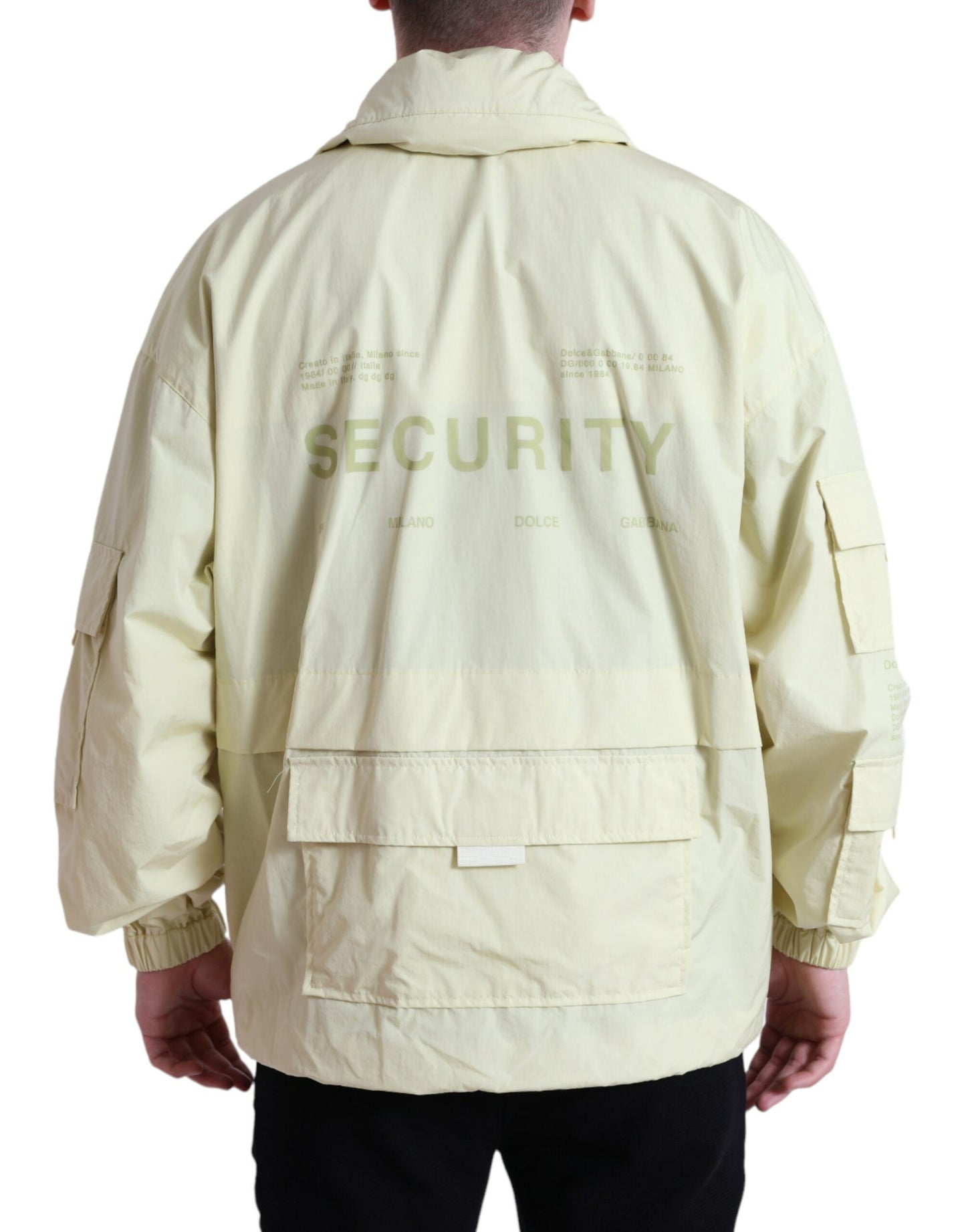 Dolce & Gabbana Élégante veste coupe-vent jaune