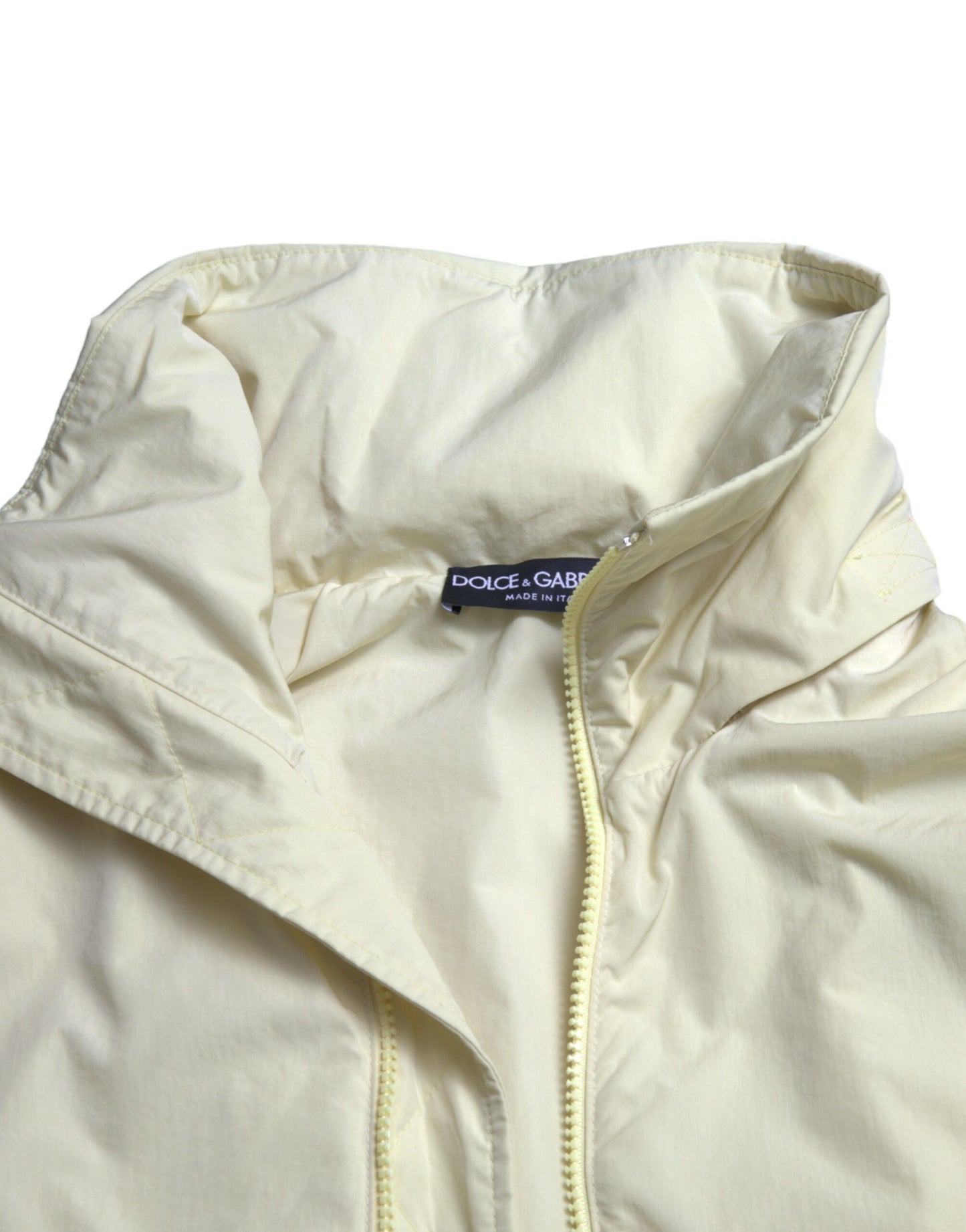 Dolce & Gabbana Élégante veste coupe-vent jaune