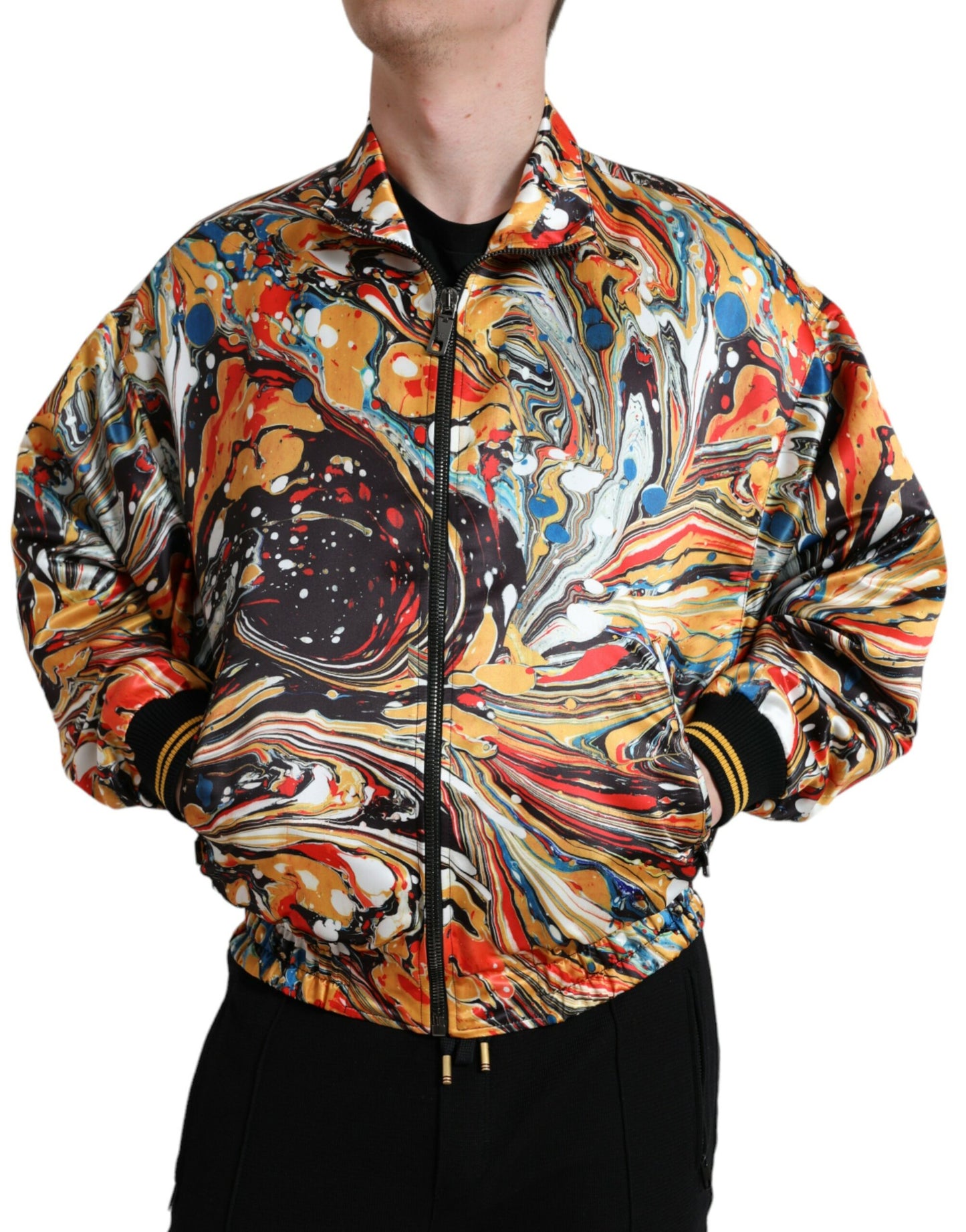 Veste bomber abstraite colorée Dolce & Gabbana