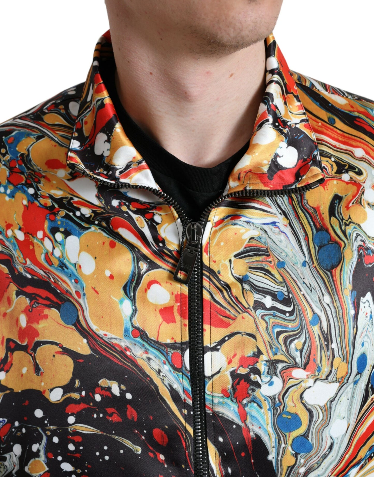 Veste bomber abstraite colorée Dolce & Gabbana