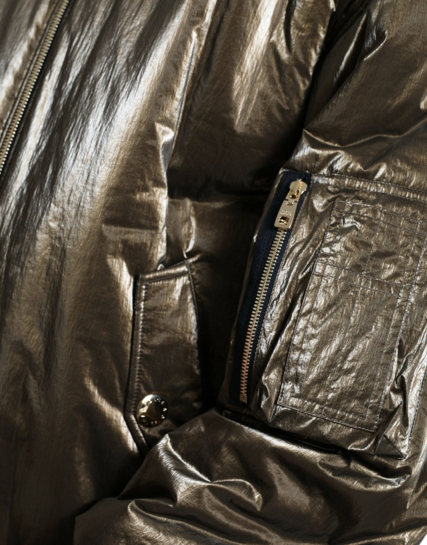 Dolce & Gabbana Élégant blouson aviateur bronze