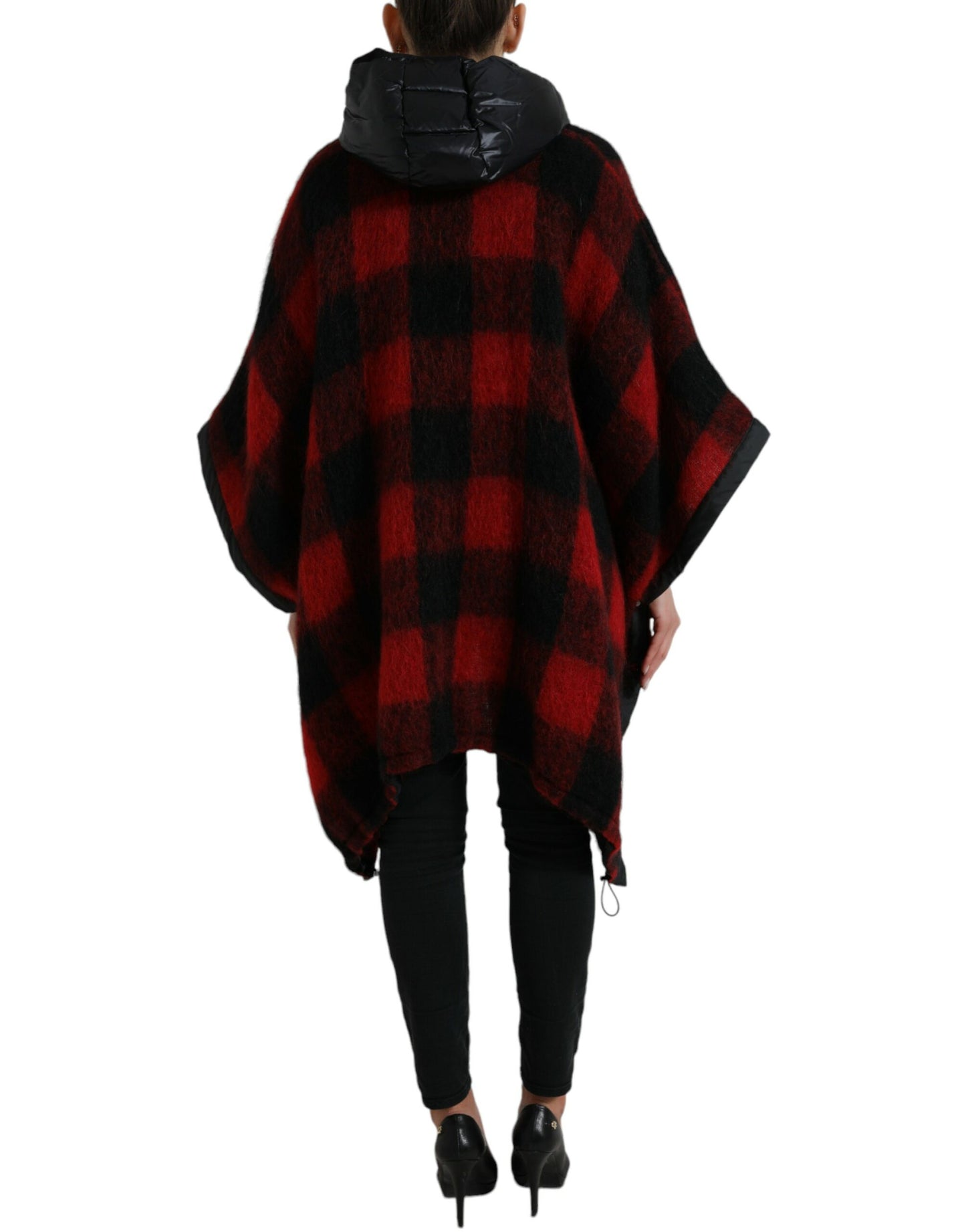 Dolce & Gabbana Élégante veste poncho à carreaux Buffalo