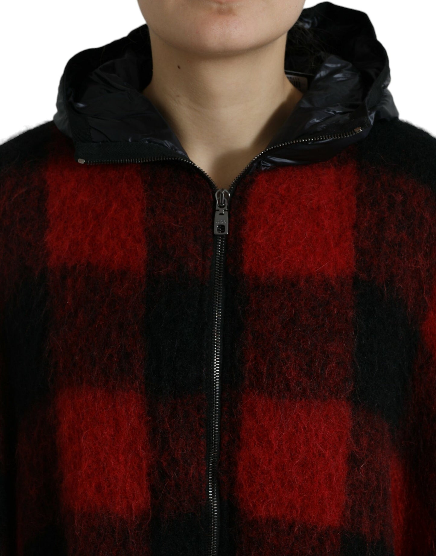 Dolce & Gabbana Élégante veste poncho à carreaux Buffalo
