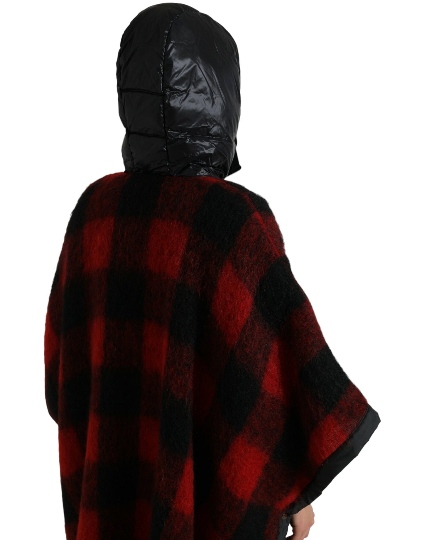 Dolce & Gabbana Élégante veste poncho à carreaux Buffalo