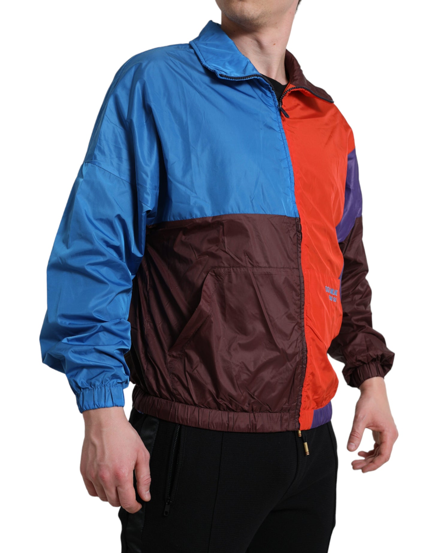 Veste coupe-vent en tissu technique multicolore Dolce & Gabbana