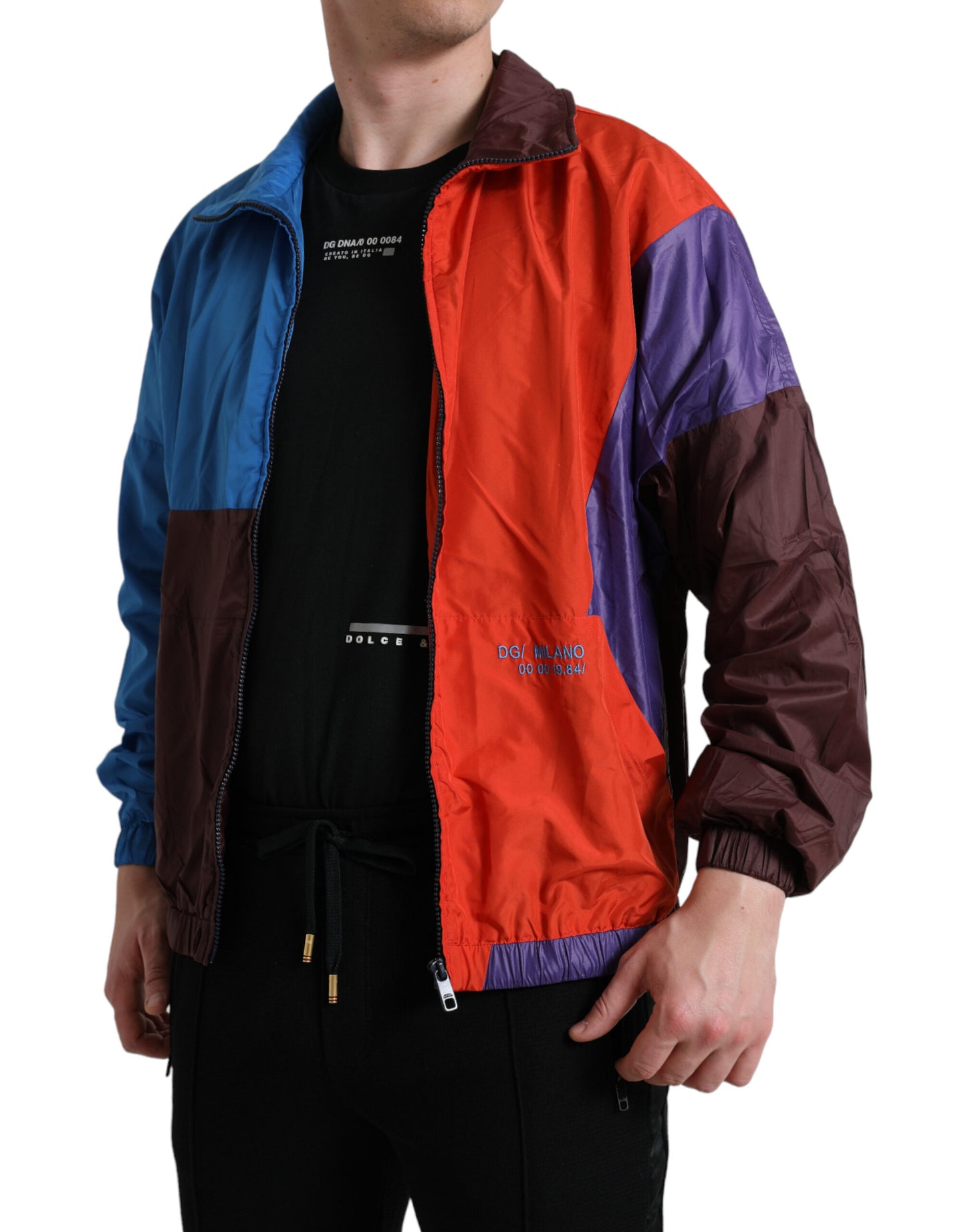 Veste coupe-vent en tissu technique multicolore Dolce & Gabbana