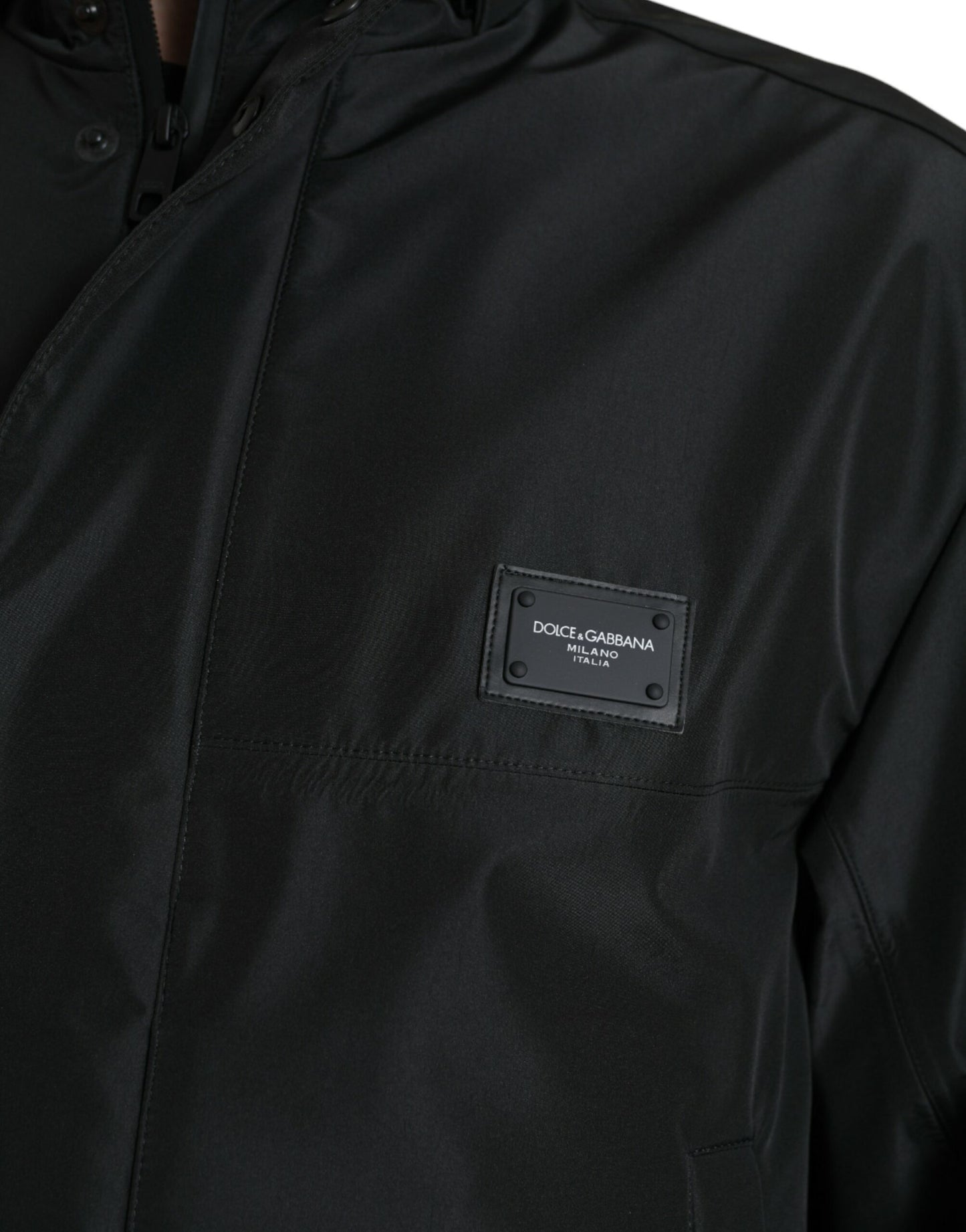 Veste coupe-vent noire élégante Dolce & Gabbana