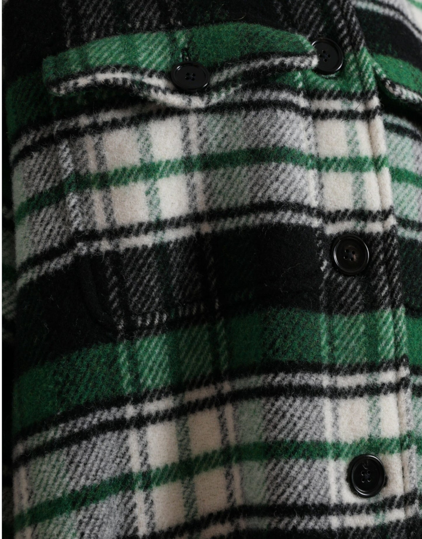 Dolce & Gabbana Élégant manteau long à carreaux verts