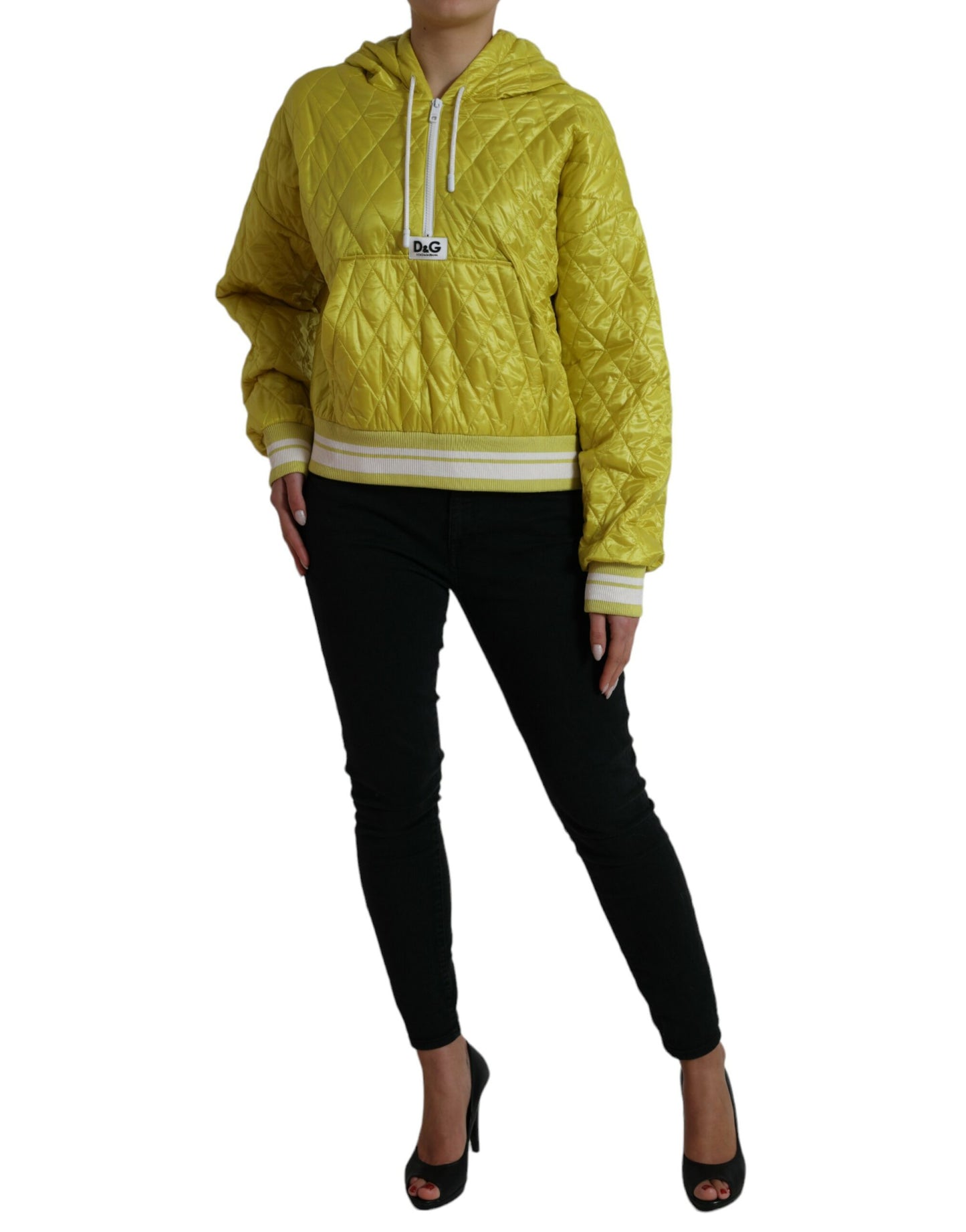 Veste à capuche jaune radieux Dolce & Gabbana