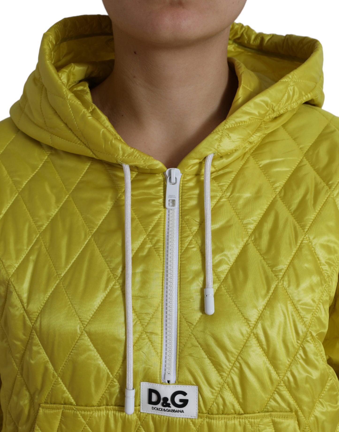 Veste à capuche jaune radieux Dolce & Gabbana