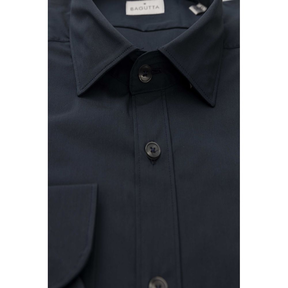 Bagutta Blue Cotton Men Shirt by Bagutta
