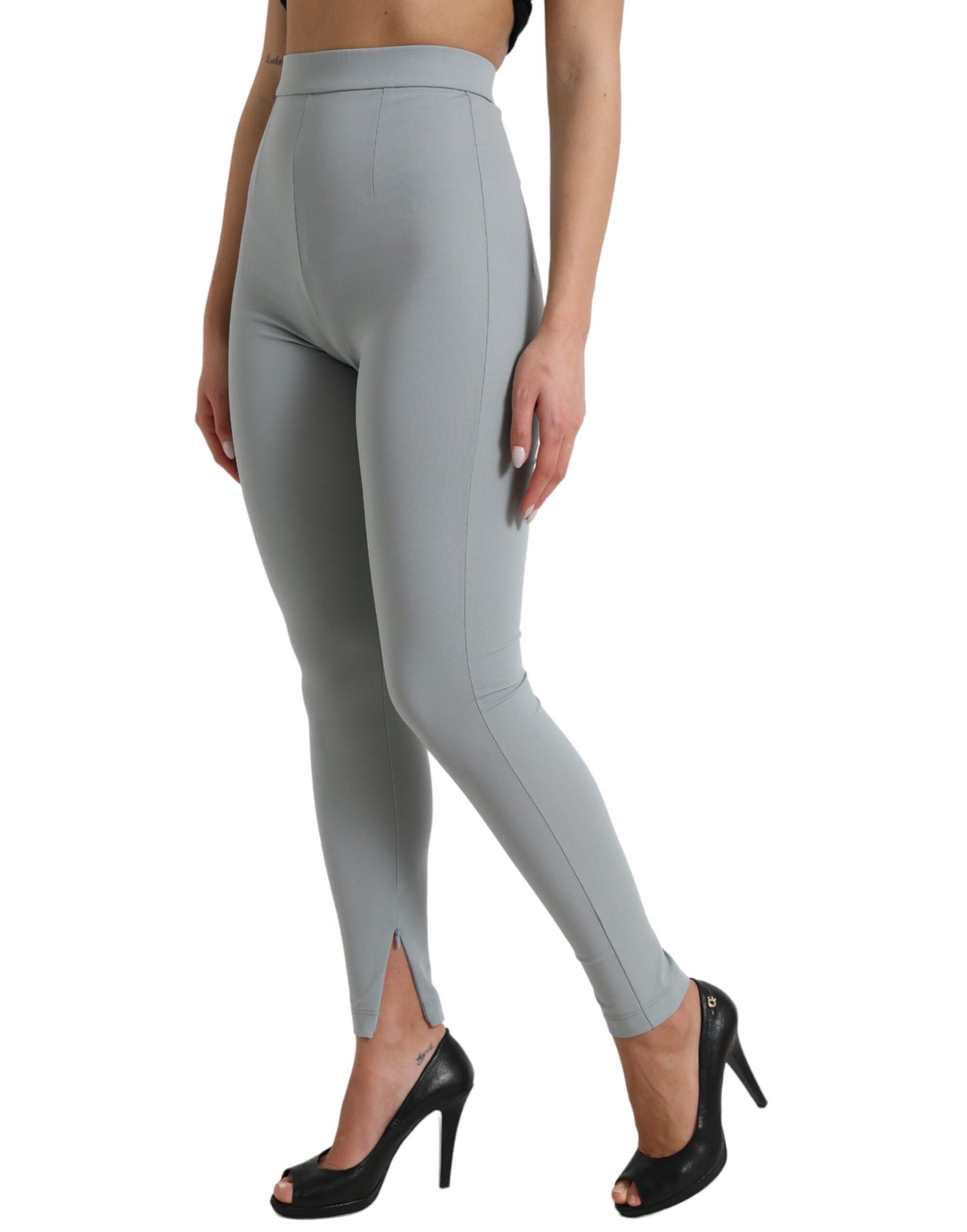 Dolce & Gabbana Gray Nylon Slim Trouser Pants by Dolce & Gabbana