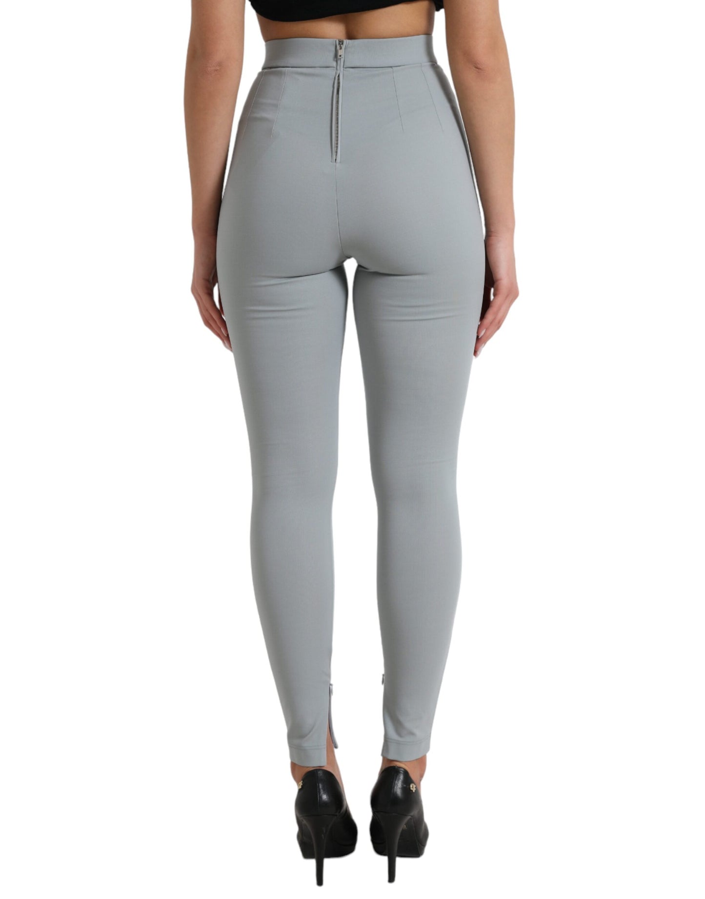 Dolce & Gabbana Gray Nylon Slim Trouser Pants by Dolce & Gabbana