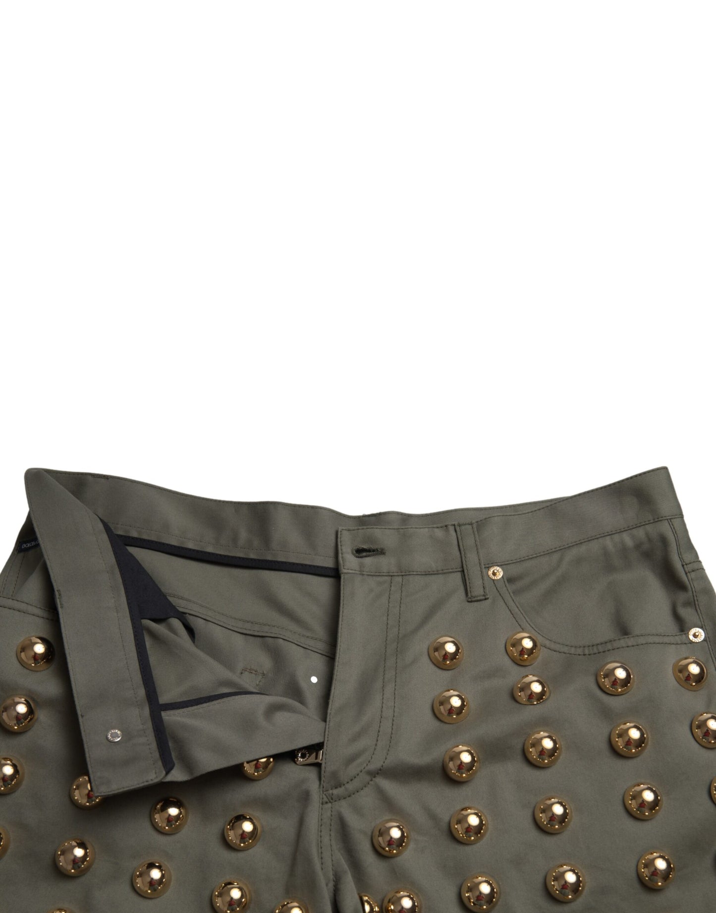 Short taille haute orné de motifs émeraude Dolce & Gabbana