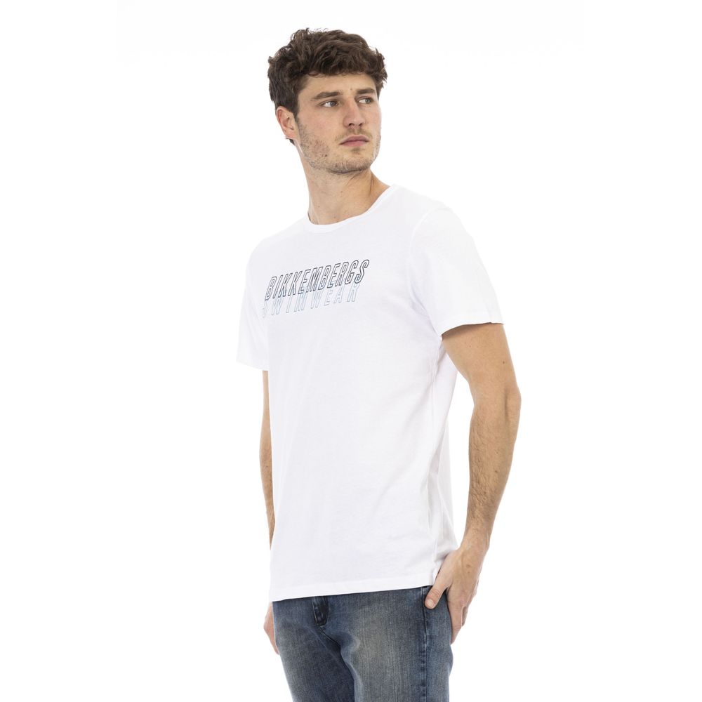 T-shirt homme en coton blanc Bikkembergs