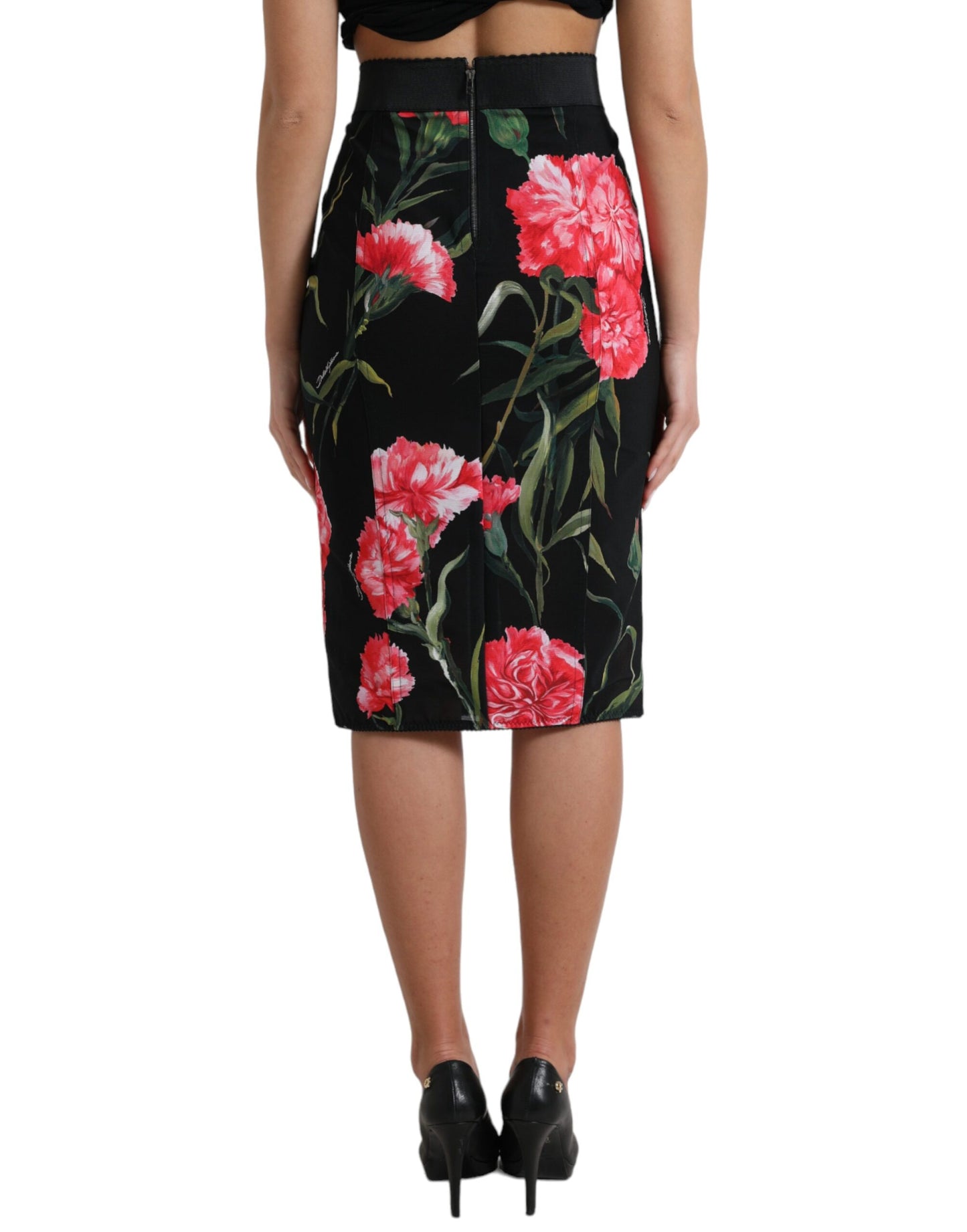 Jupe crayon taille haute à fleurs Dolce & Gabbana