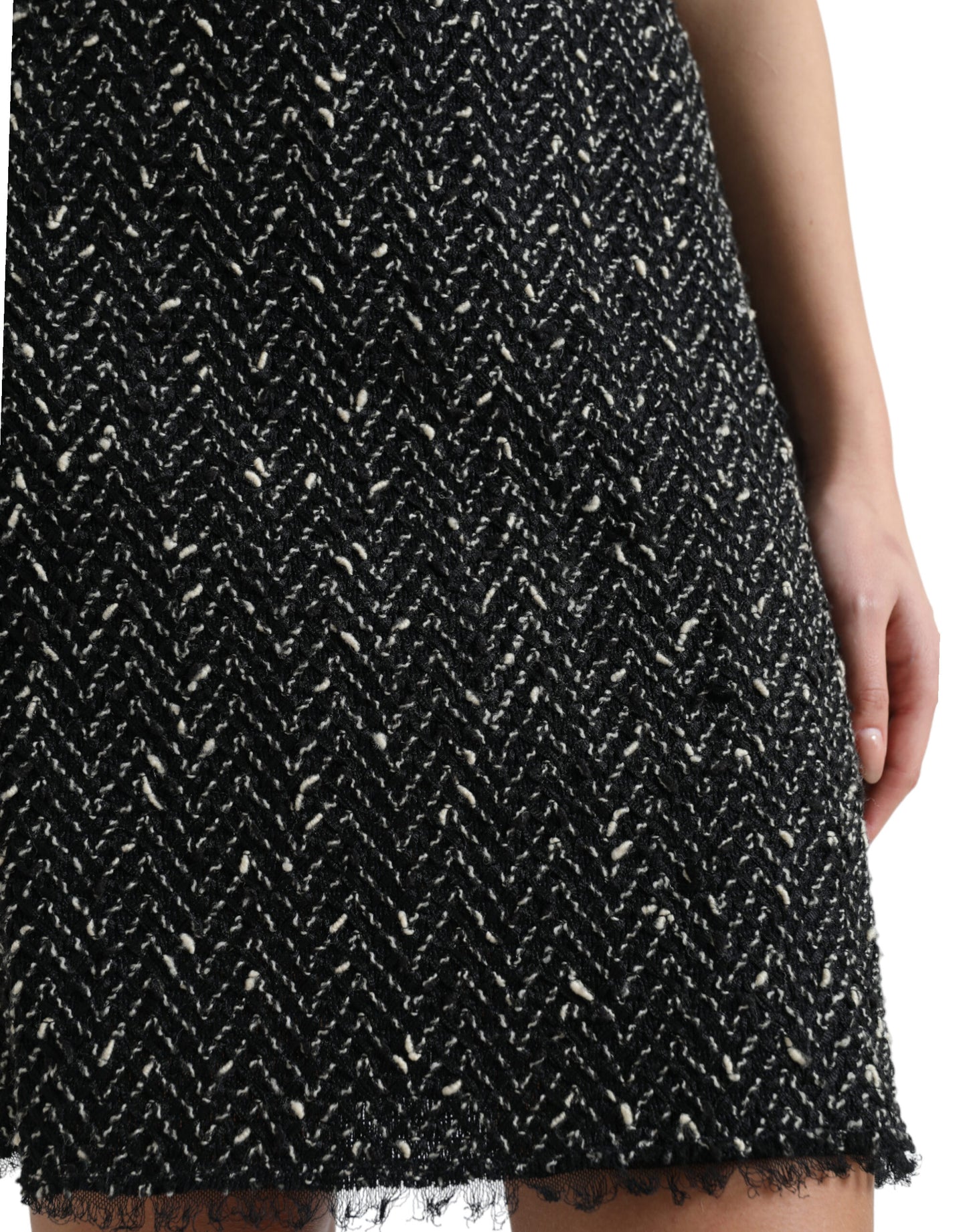 Mini-jupe taille haute élégante en tweed Dolce & Gabbana