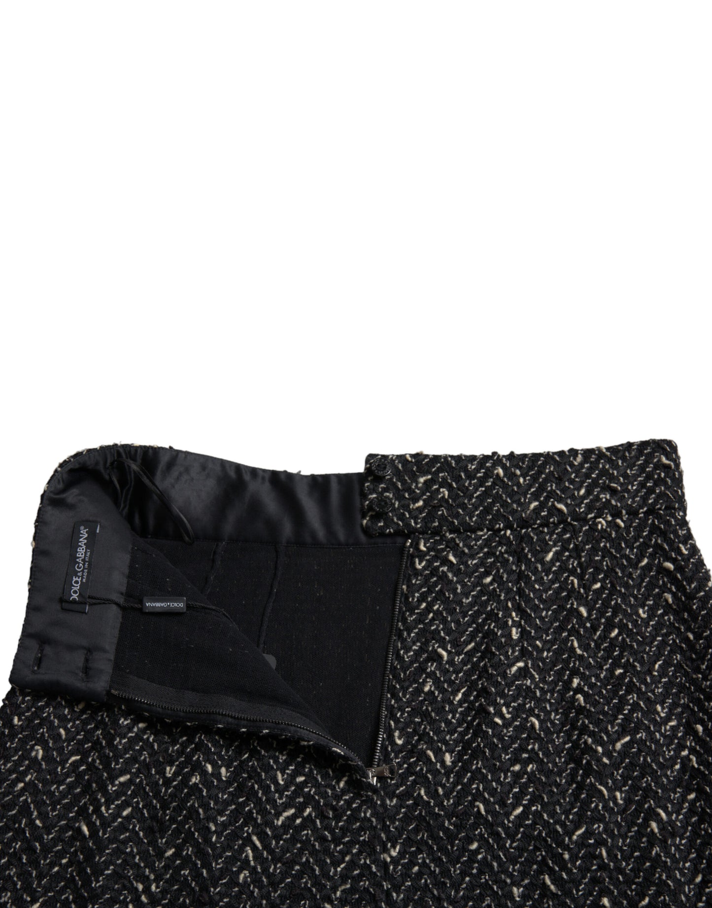 Mini-jupe taille haute élégante en tweed Dolce & Gabbana