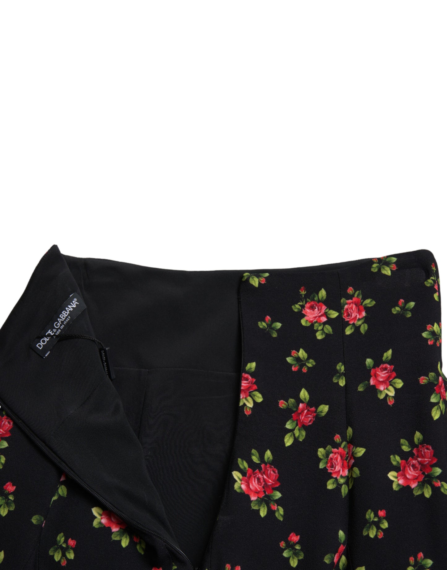 Mini-jupe trapèze fleurie taille haute Dolce & Gabbana