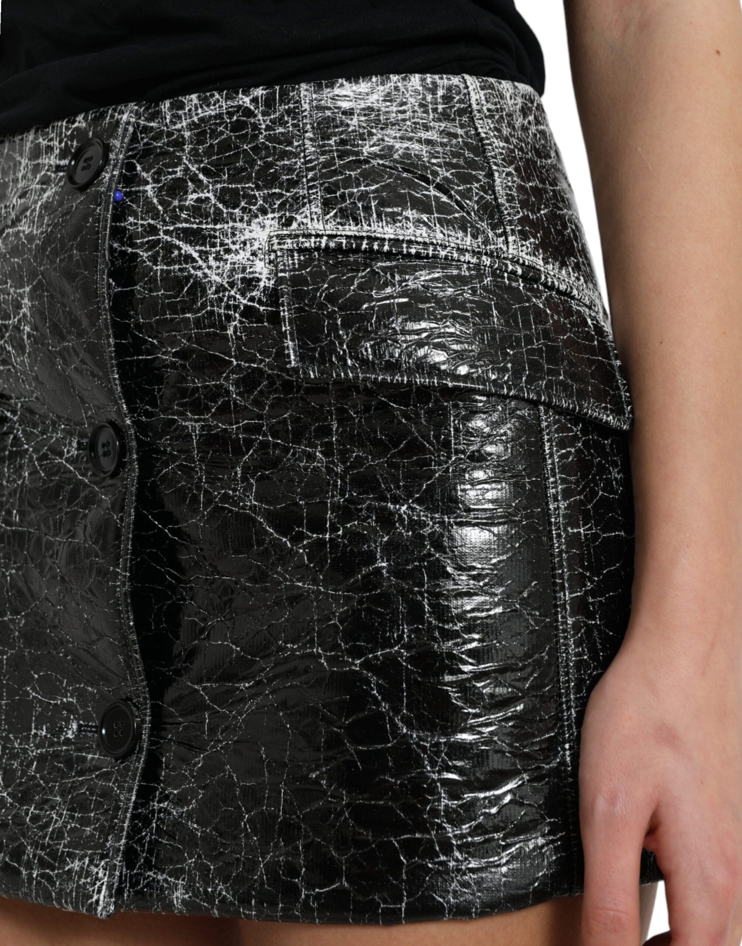 Mini-jupe taille haute élégante Dolce & Gabbana en noir