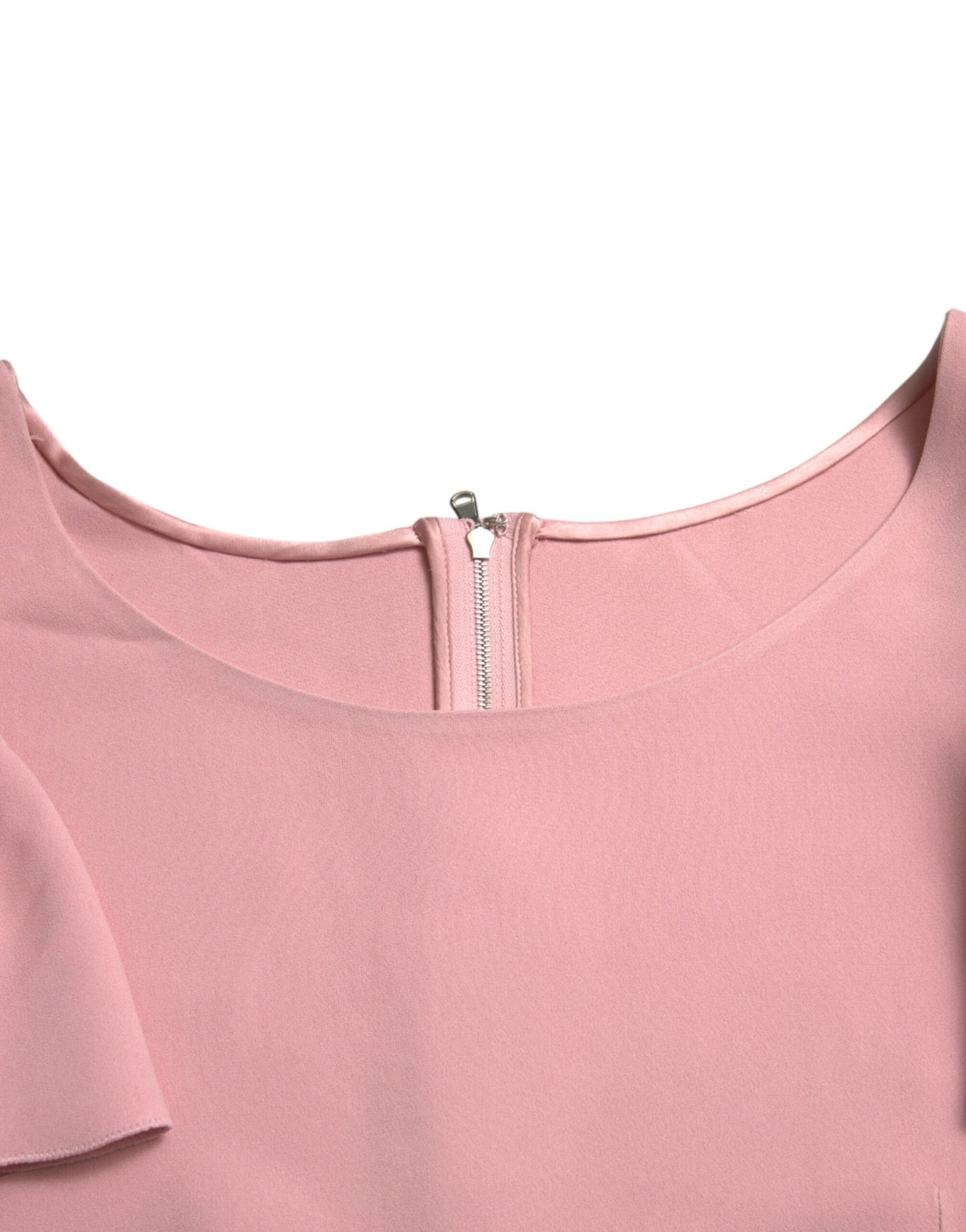 Dolce & Gabbana Pink Short Sleeves Round Neck Blouse Top by Dolce & Gabbana