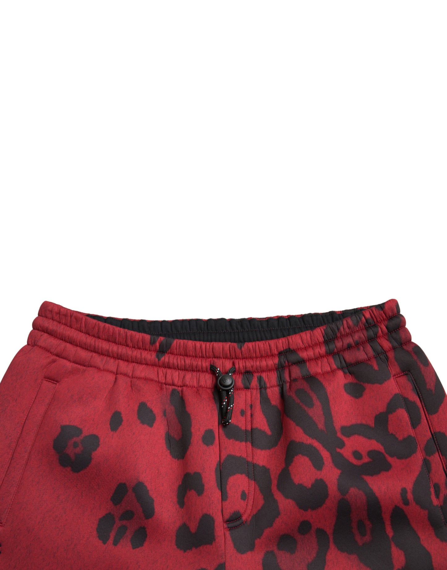 Dolce & Gabbana Red Black Leopard Stretch Jogger Pants by Dolce & Gabbana