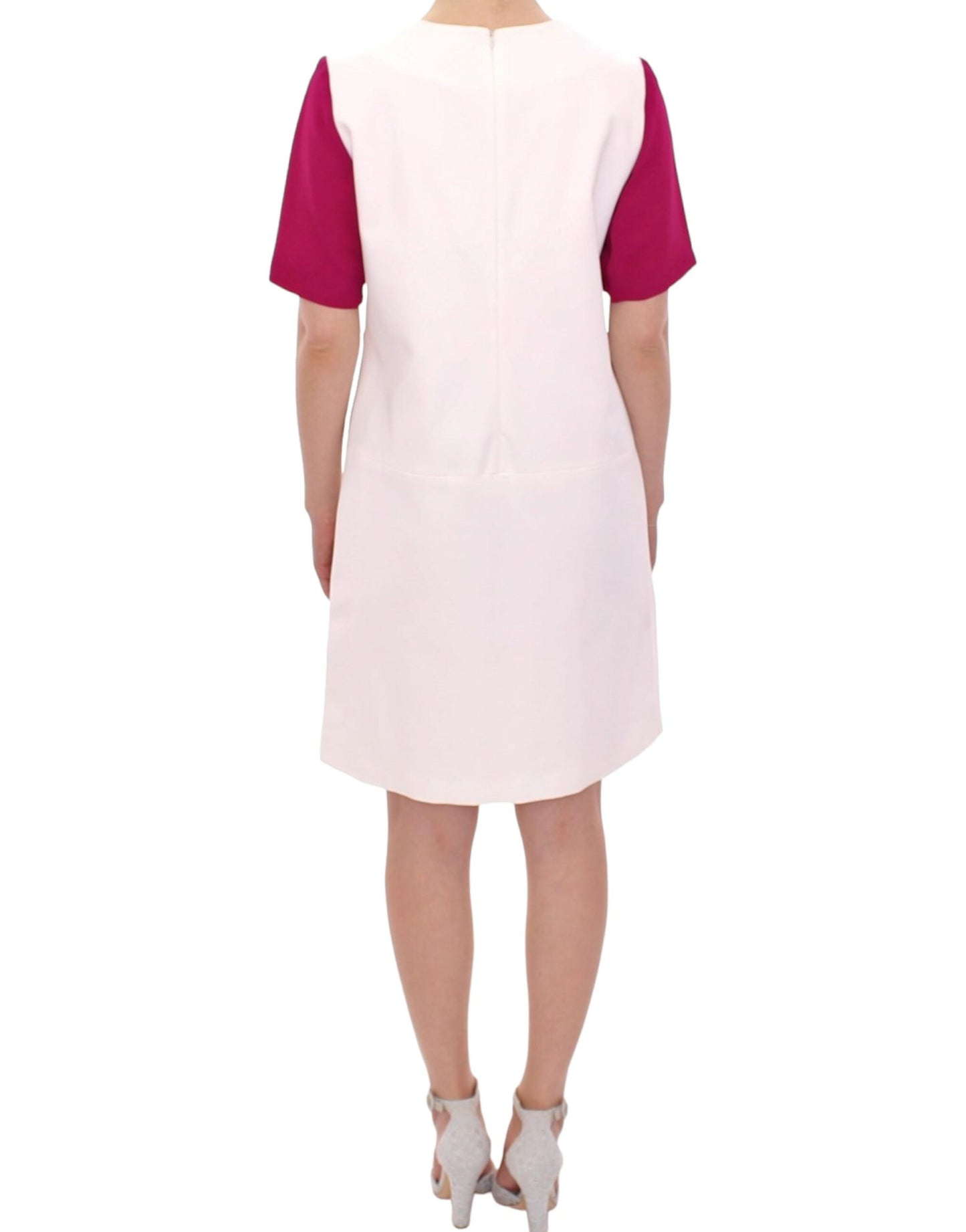 Robe robot droite blanche et rose chic CO|TE
