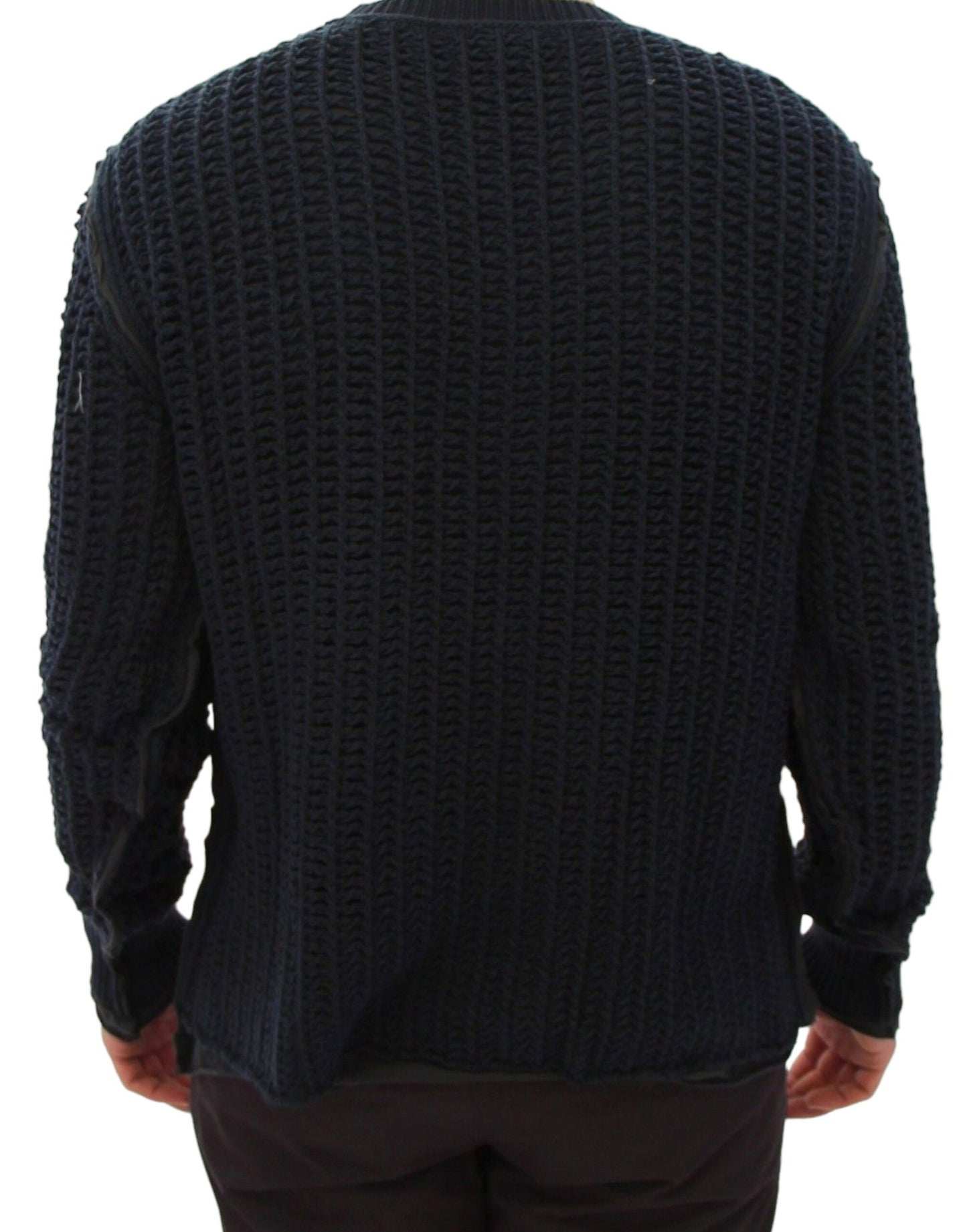 Pull élégant à superpositions bleu et noir Dolce & Gabbana