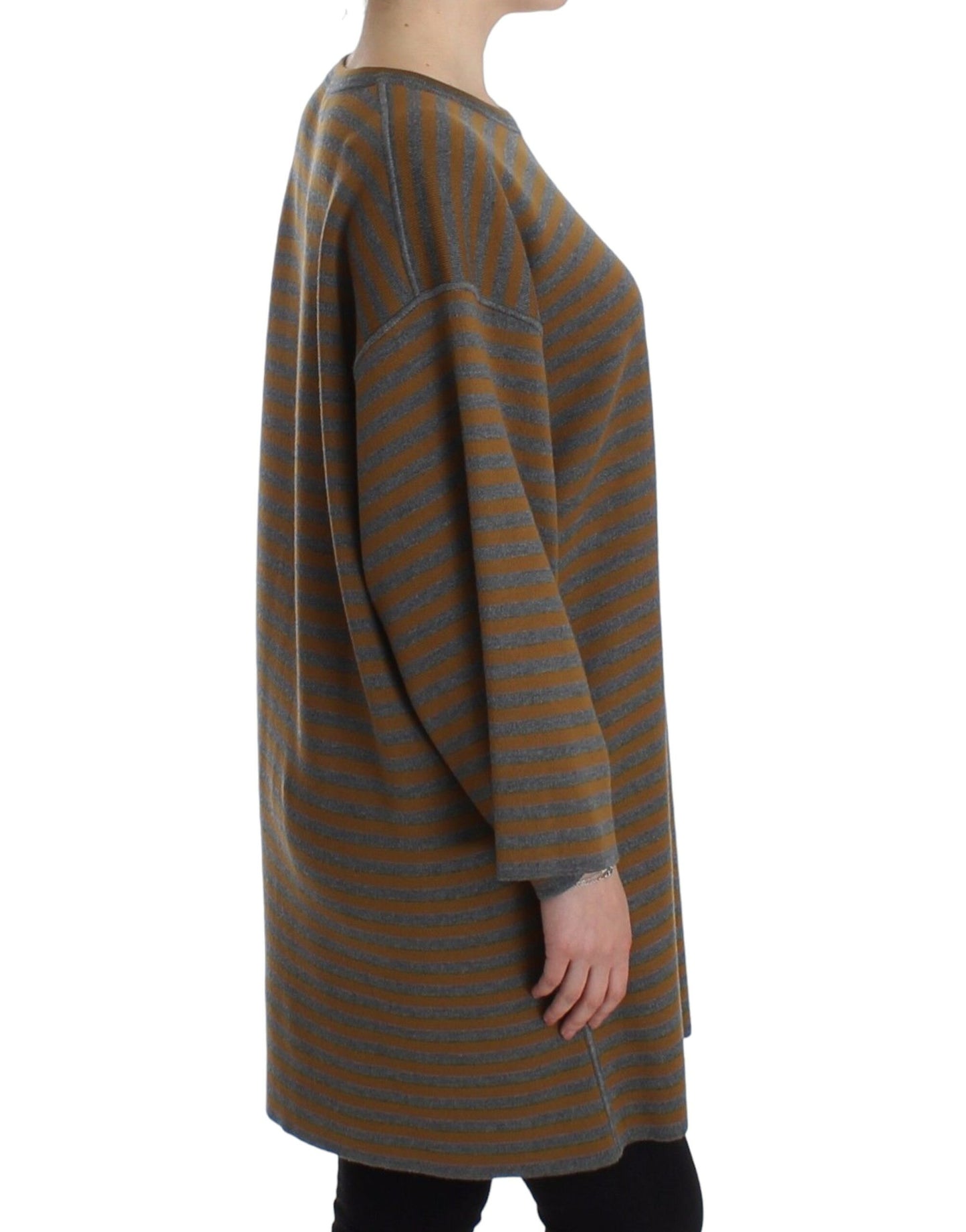 Pull oversize à rayures jaunes et grises Dolce & Gabbana